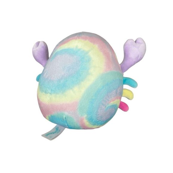 Squishmallows Christabel The Crab Rainbow Tie-Dye Pastel Swirl  Plush 7” - Picture 7 of 9